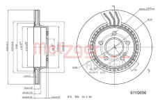 Brzdový kotouč METZGER 6110656