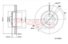 Brzdový kotouč METZGER 6110660