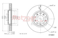 Brzdový kotouč METZGER 6110661