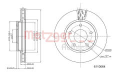 Brzdový kotouč METZGER 6110664