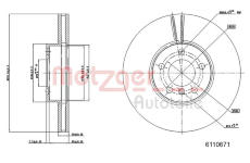 Brzdový kotouč METZGER 6110671
