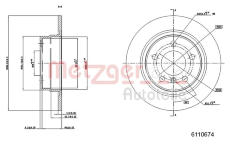 Brzdový kotouč METZGER 6110674