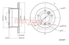 Brzdový kotouč METZGER 6110677