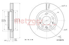 Brzdový kotouč METZGER AUTOTEILE 6110678