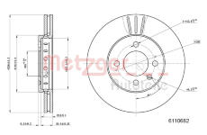 Brzdový kotouč METZGER 6110682