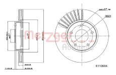 Brzdový kotouč METZGER 6110684