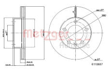 Brzdový kotouč METZGER 6110687