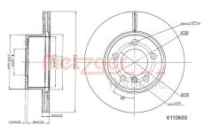 Brzdový kotouč METZGER 6110689