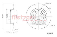 Brzdový kotouč METZGER 6110690