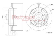 Brzdový kotouč METZGER 6110696