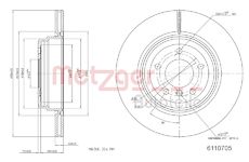 Brzdový kotouč METZGER 6110705