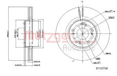 Brzdový kotouč METZGER 6110706