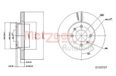 Brzdový kotouč METZGER 6110707