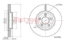 Brzdový kotouč METZGER 6110709