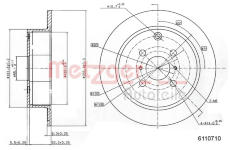 Brzdový kotouč METZGER 6110710