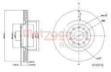 Brzdový kotouč METZGER 6110715