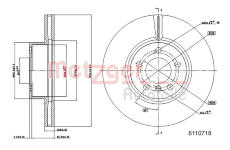 Brzdový kotouč METZGER 6110718