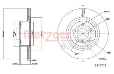 Brzdový kotouč METZGER 6110719