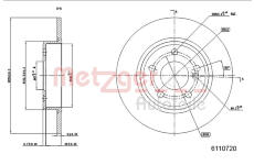 Brzdový kotouč METZGER 6110720