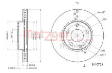 Brzdový kotouč METZGER 6110721