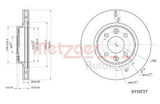 Brzdový kotouč METZGER 6110727