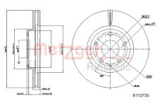 Brzdový kotouč METZGER 6110730