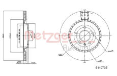 Brzdový kotouč METZGER 6110736