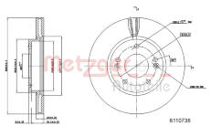 Brzdový kotouč METZGER 6110738