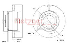 Brzdový kotouč METZGER 6110739