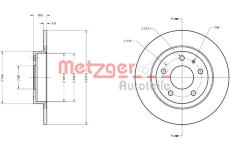 Brzdový kotouč METZGER AUTOTEILE 6110740