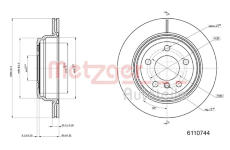 Brzdový kotouč METZGER 6110744