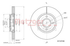 Brzdový kotouč METZGER 6110748
