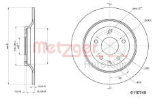 Brzdový kotouč METZGER 6110749