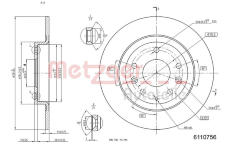 Brzdový kotouč METZGER 6110756