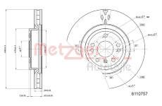 Brzdový kotouč METZGER 6110757