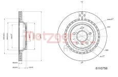 Brzdový kotouč METZGER 6110758