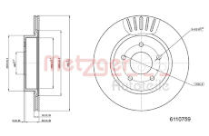 Brzdový kotouč METZGER 6110759