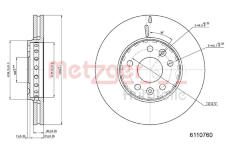 Brzdový kotouč METZGER 6110760