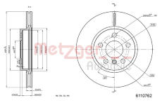 Brzdový kotouč METZGER 6110762