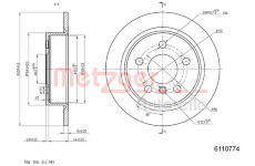 Brzdový kotouč METZGER 6110774