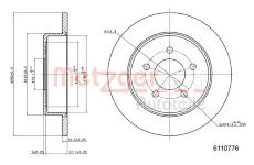 Brzdový kotouč METZGER 6110776