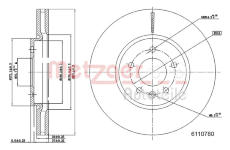 Brzdový kotouč METZGER 6110780