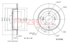 Brzdový kotouč METZGER 6110796