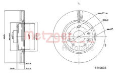 Brzdový kotouč METZGER 6110803