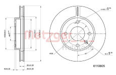 Brzdový kotouč METZGER 6110805