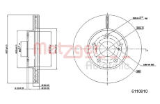 Brzdový kotouč METZGER 6110810