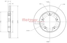 Brzdový kotouč METZGER 6110816