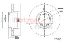 Brzdový kotouč METZGER 6110827