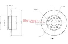 Brzdový kotouč METZGER 6110828
