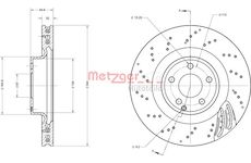 Brzdový kotouč METZGER AUTOTEILE 6110832